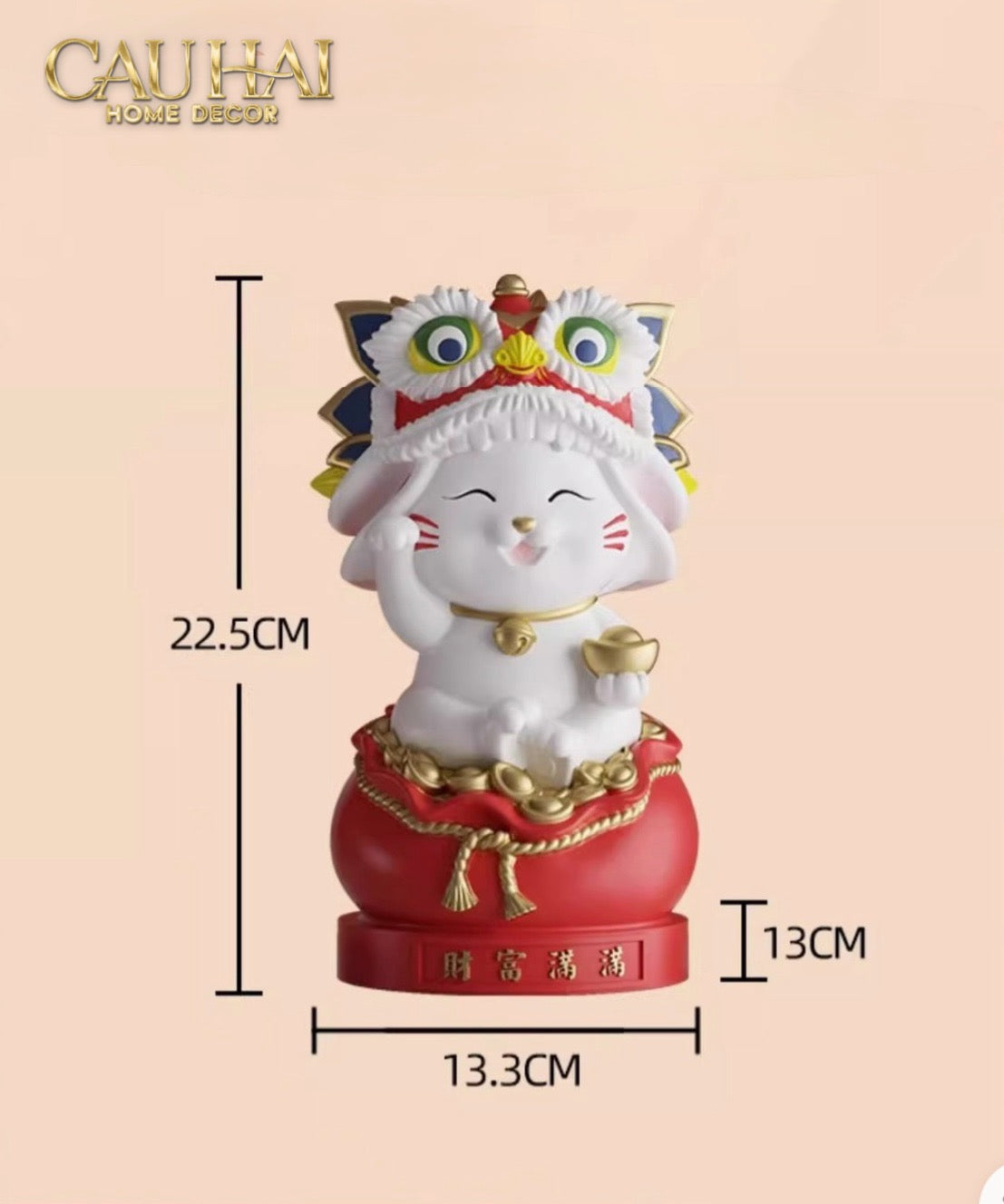 Tết Couture - Tượng Mèo Thần Tài Phú Mãn Mãn - Gift Box-CẬU HAI HOME DECOR