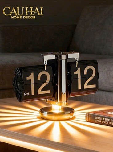 Đồng Hồ Lật & Đèn Ngủ Zénith Retro Clock & Lamp-CẬU HAI HOME DECOR