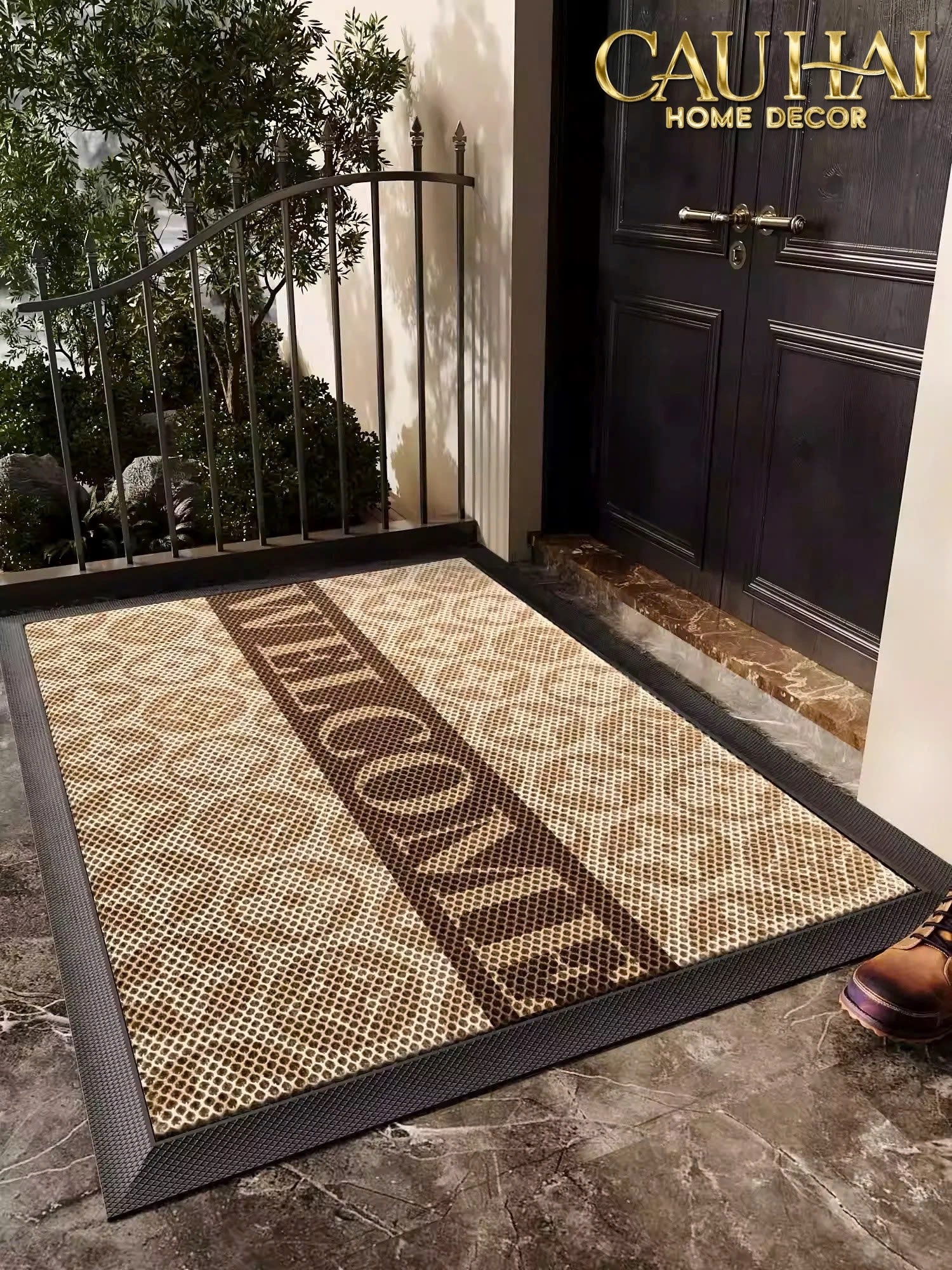 Thảm Ngăn Bụi Bienvenue Rectangular Louis.V 60X90-CẬU HAI HOME DECOR