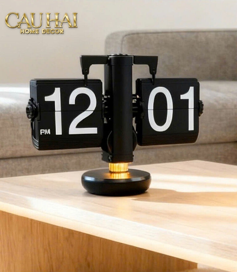 Đồng Hồ Lật & Đèn Ngủ Zénith Retro Clock & Lamp-CẬU HAI HOME DECOR