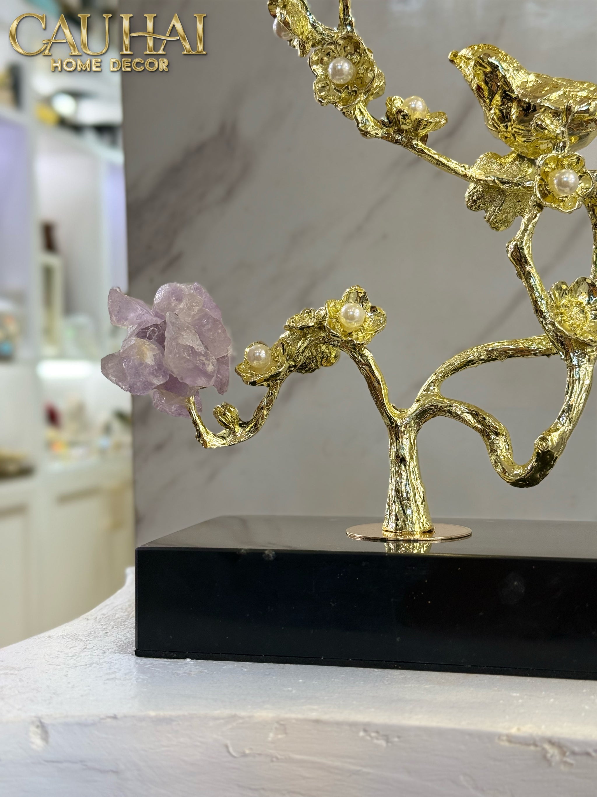 HOME COUTURE - TƯỢNG GEMSTONE CANARI - LA SAISON DORÉE AMÉTHYSTE-CẬU HAI HOME DECOR