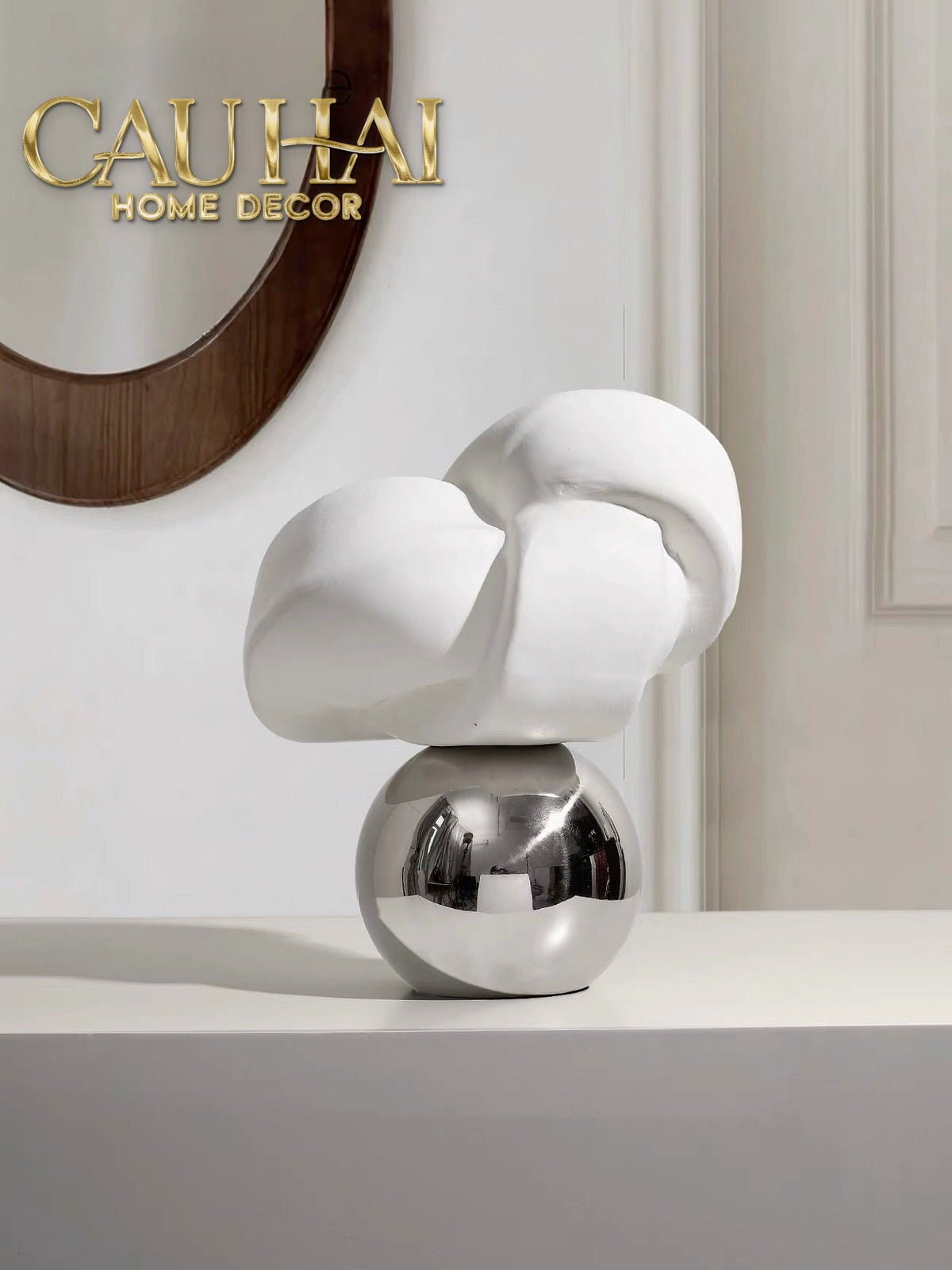Tượng Trừu Tượng Nghệ Thuật — Ivory Reverie Objet d'Art
