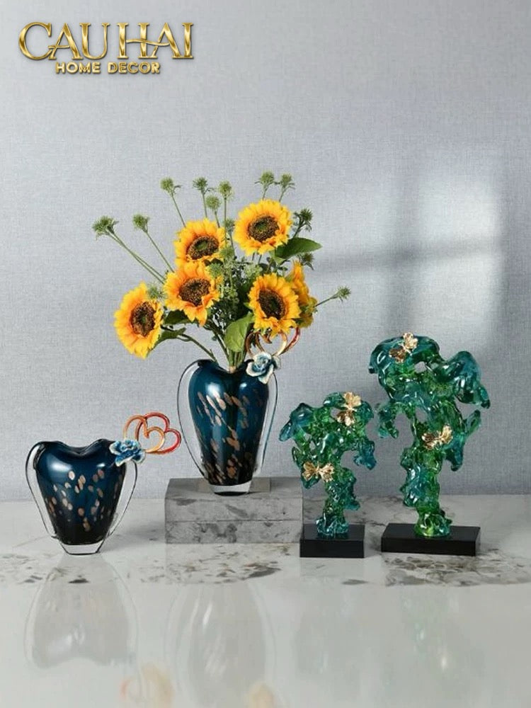 HOME COUTURE - BÌNH HOA AQUA CRYSTAL D’AMOUR H23-CẬU HAI HOME DECOR