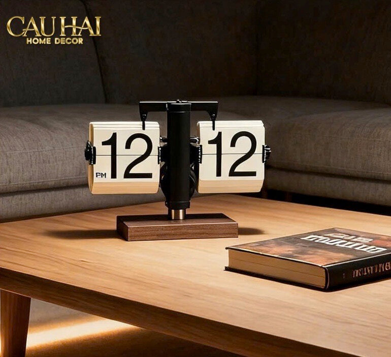 Đồng Hồ Lật & Đèn Ngủ Zénith Retro Clock & Lamp-CẬU HAI HOME DECOR
