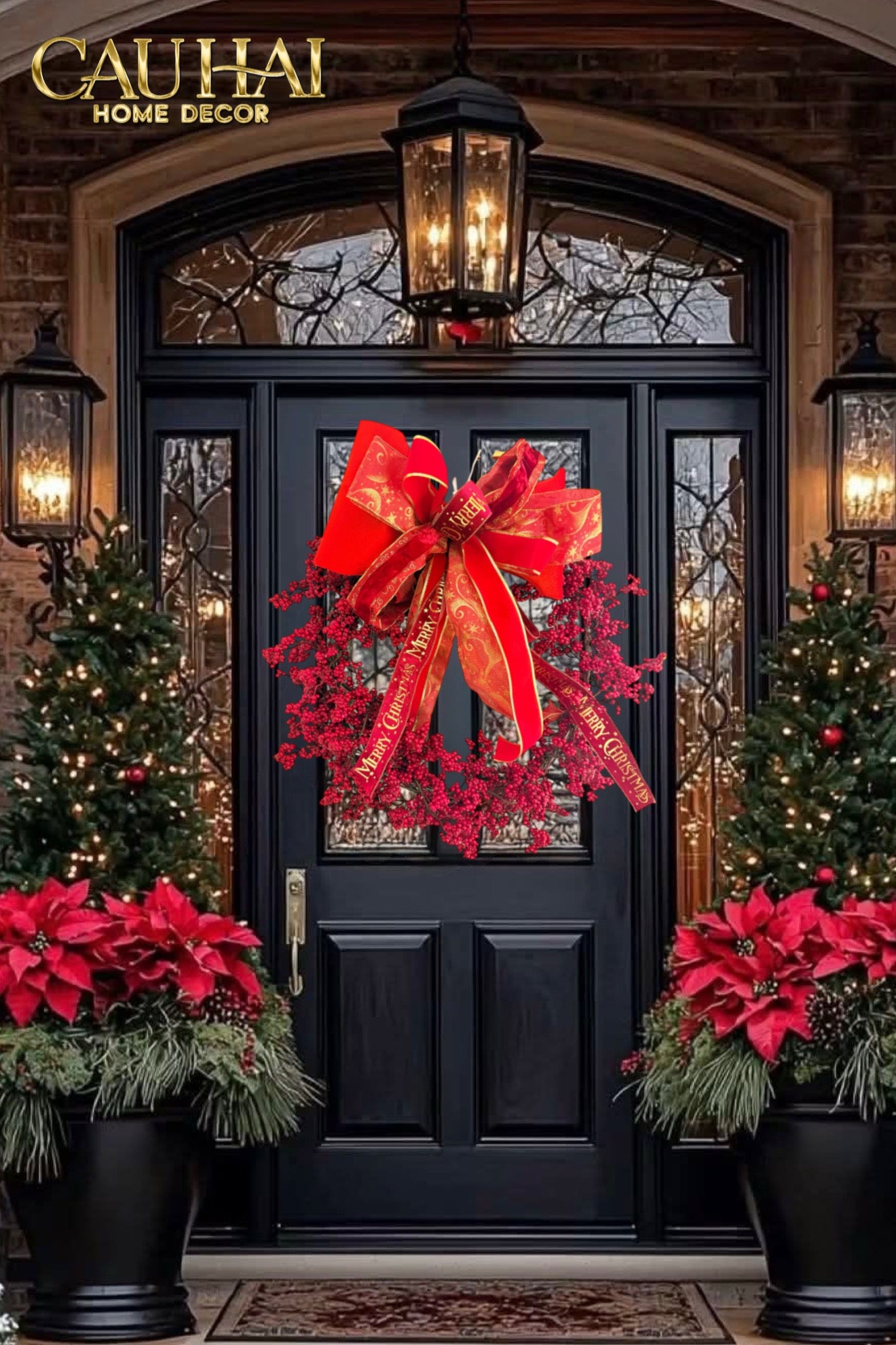 Fêtes Couture - Vòng Giáng Sinh Winterberry Royale Wreath 80Cm-CẬU HAI HOME DECOR