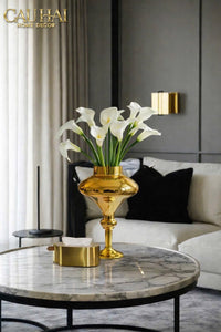 Maison Couture -  Bình Hoa Thuỷ Tinh  Mạ Vàng Calice d’Or Lacquered 40