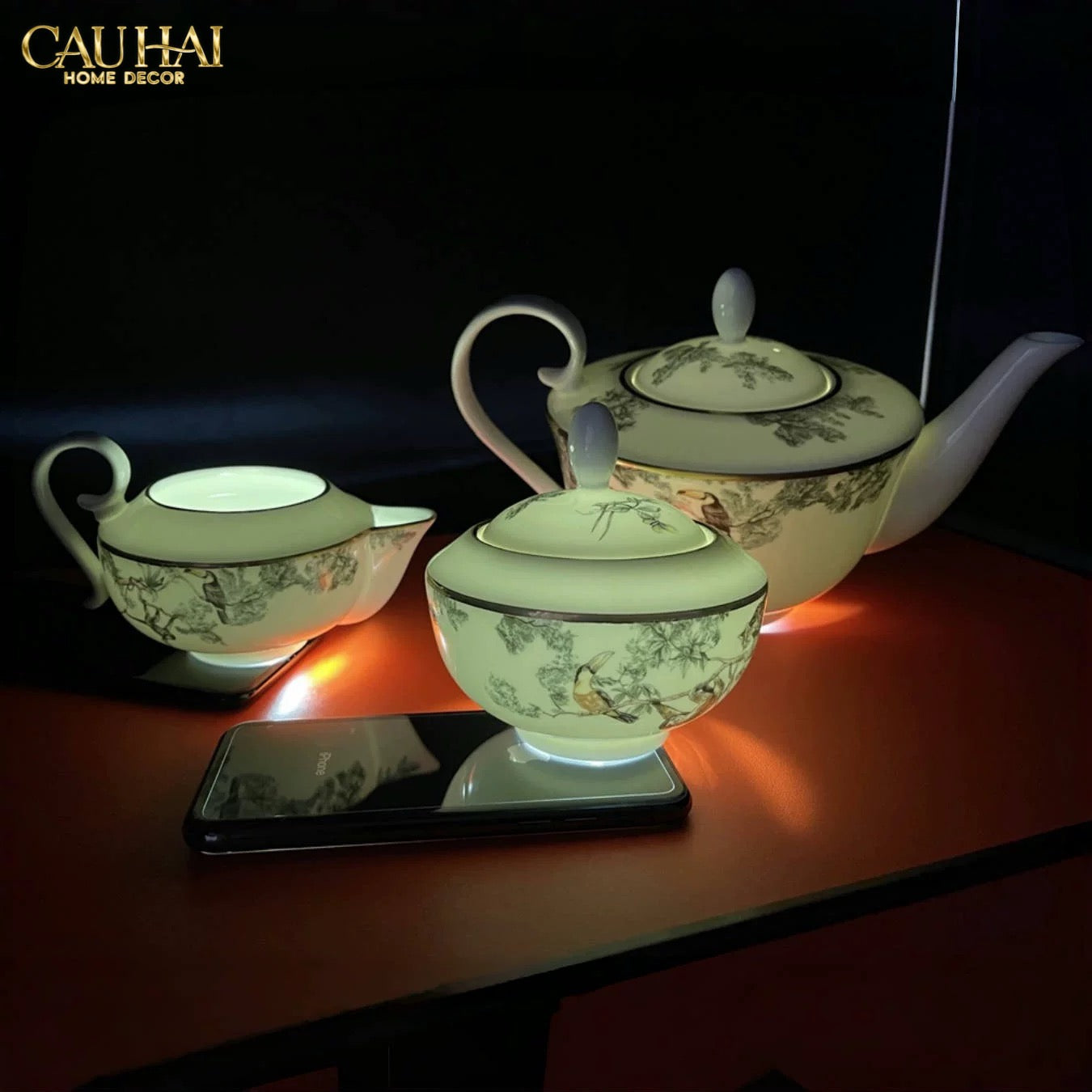 Gift Set Bình Trà Dynasty Jungle 15Pcs-CẬU HAI HOME DECOR