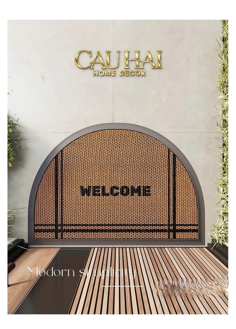 Thảm Ngăn Bụi 50X80 Brun Demi Lune Bienvenue-CẬU HAI HOME DECOR