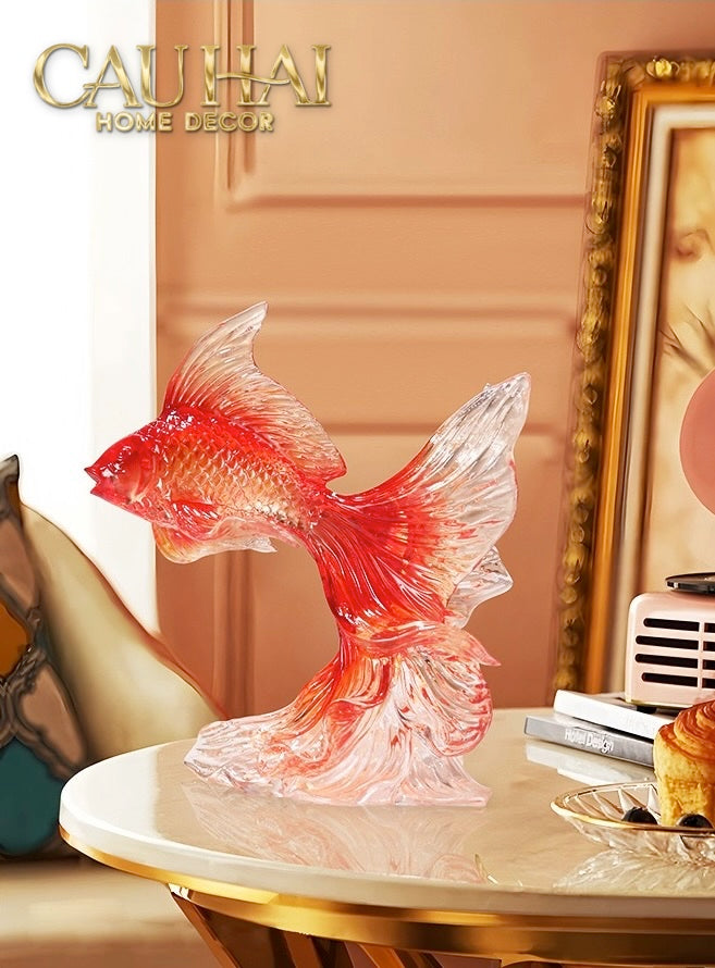 Set Tượng Resin Song Ngư Vượng Phát – Rubis Élégance