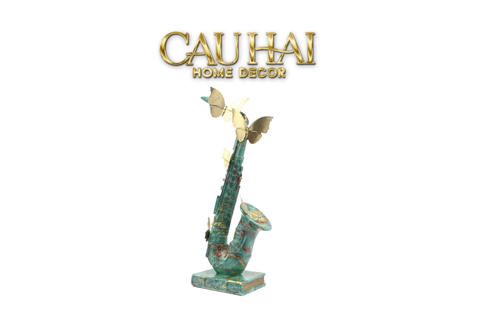 HOME COUTURE - TƯỢNG KÈN SAXO VERDIGRIS WINGS SERENADE H43