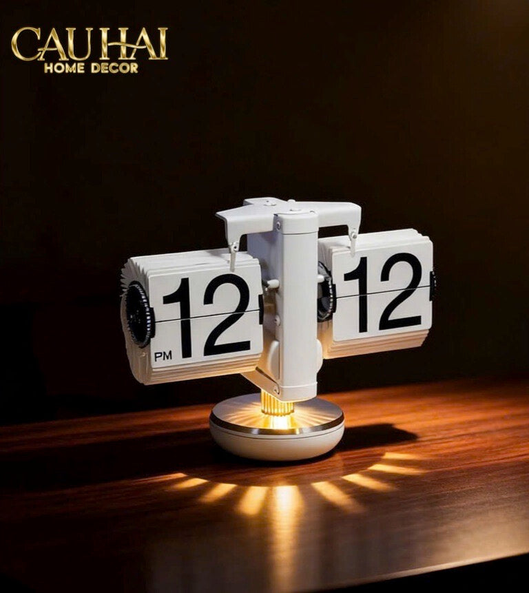 Đồng Hồ Lật & Đèn Ngủ Zénith Retro Clock & Lamp-CẬU HAI HOME DECOR