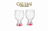 Set 2 Ly Bia Thuỷ Tinh Glacier La Couleur Rose Cocktail Glasses  370Ml