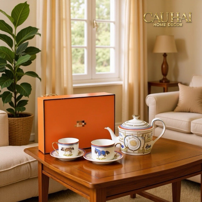 Home Couture - Set Bình Trà Her.M 9 Pcs-CẬU HAI HOME DECOR