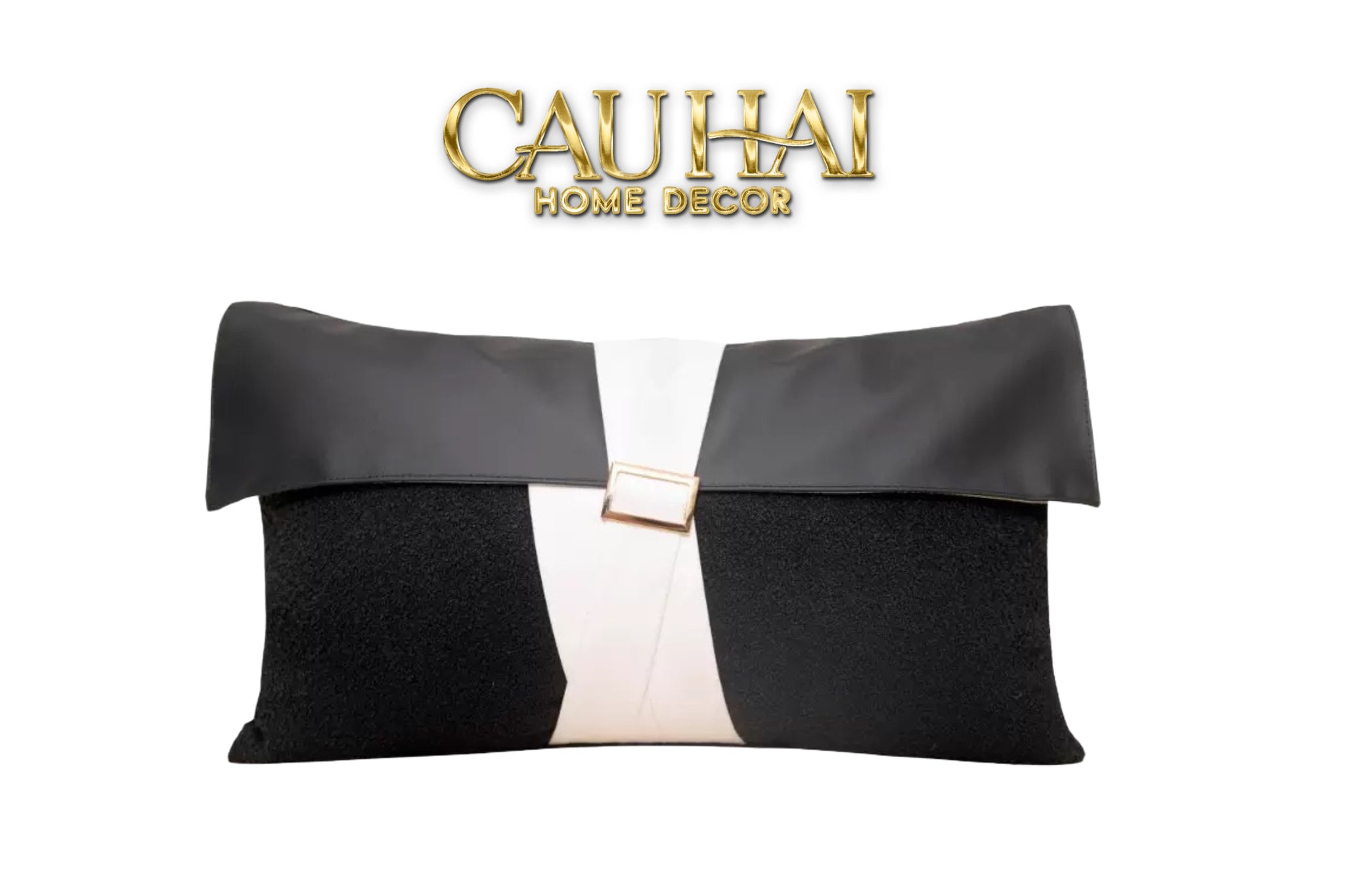 GỐI TWEED LUX LEATHER SAVOIR ENSEMBLE 30X50