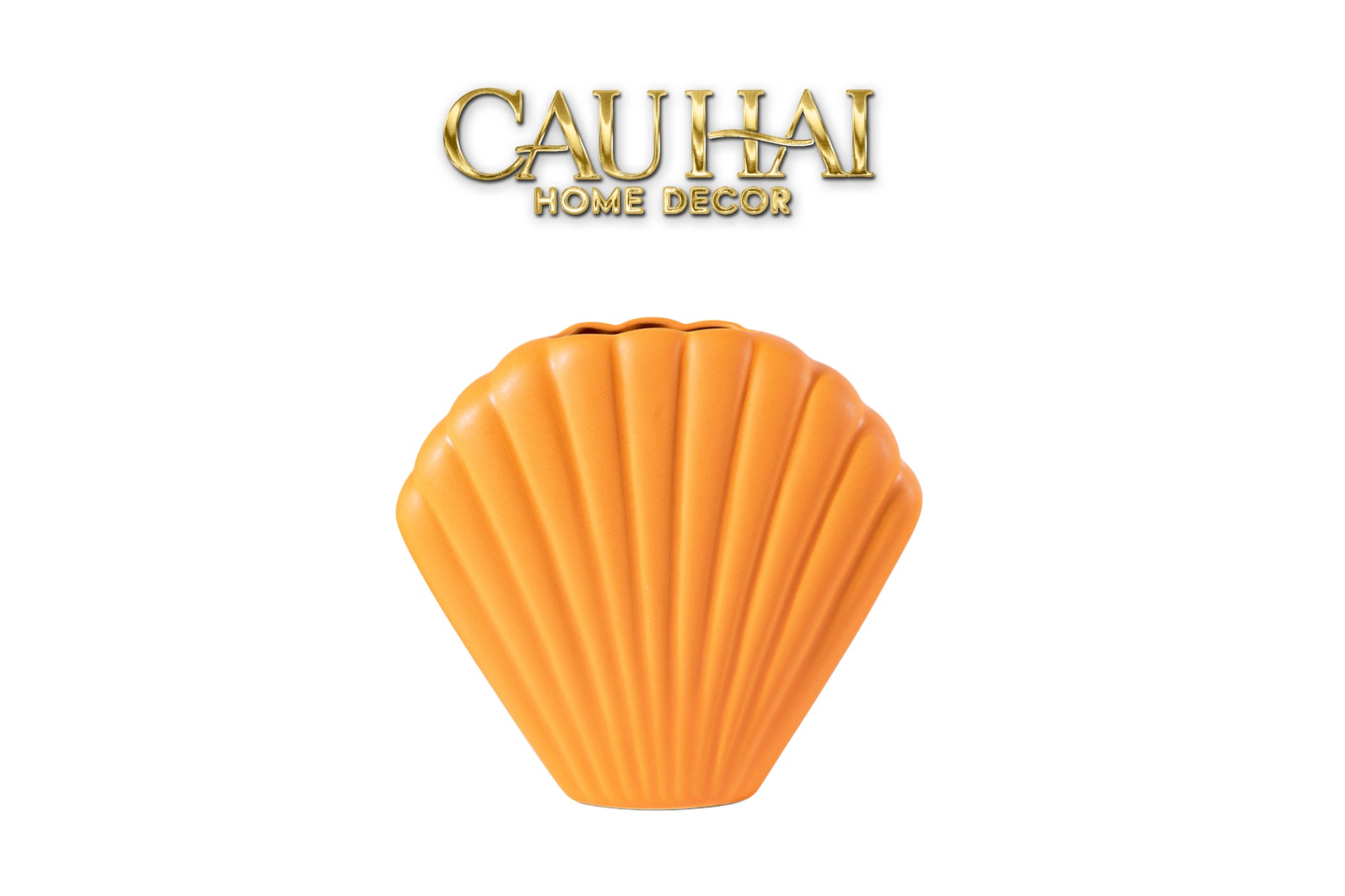 BÌNH HOA VỎ SÒ SIENNA COASTAL SHELL VASE H25