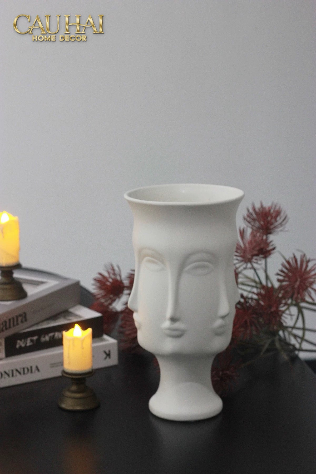 Bình Hoa Composite Tượng Muse - Adler Inspired 16x31.5-BÌNH HOA-Đối tác tại Trung Quốc theo từng đơn đặt hàng-CẬU HAI HOME DECOR