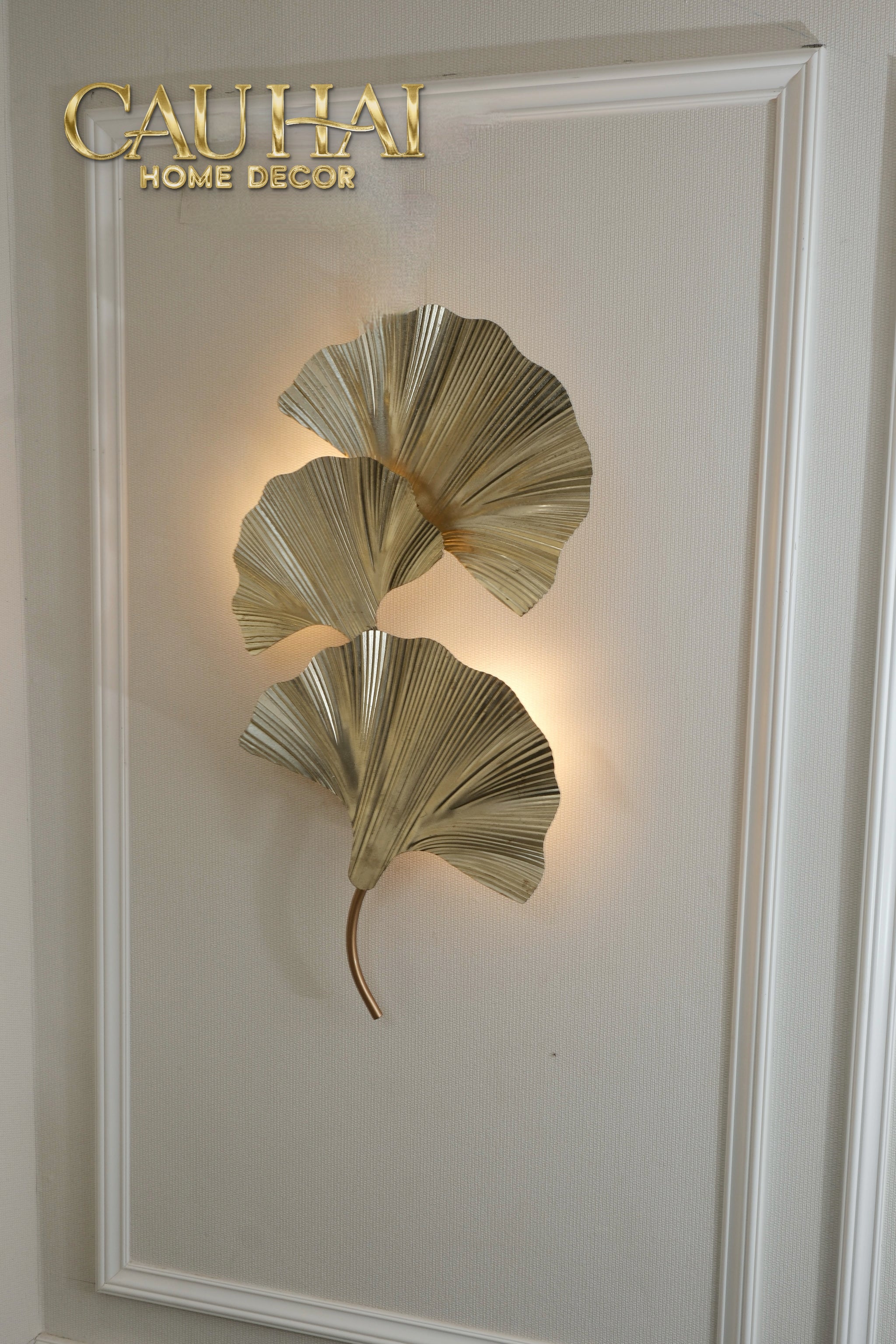 Maison Coutour - Ginkgo Leaf D'or 14K Wall Sconce