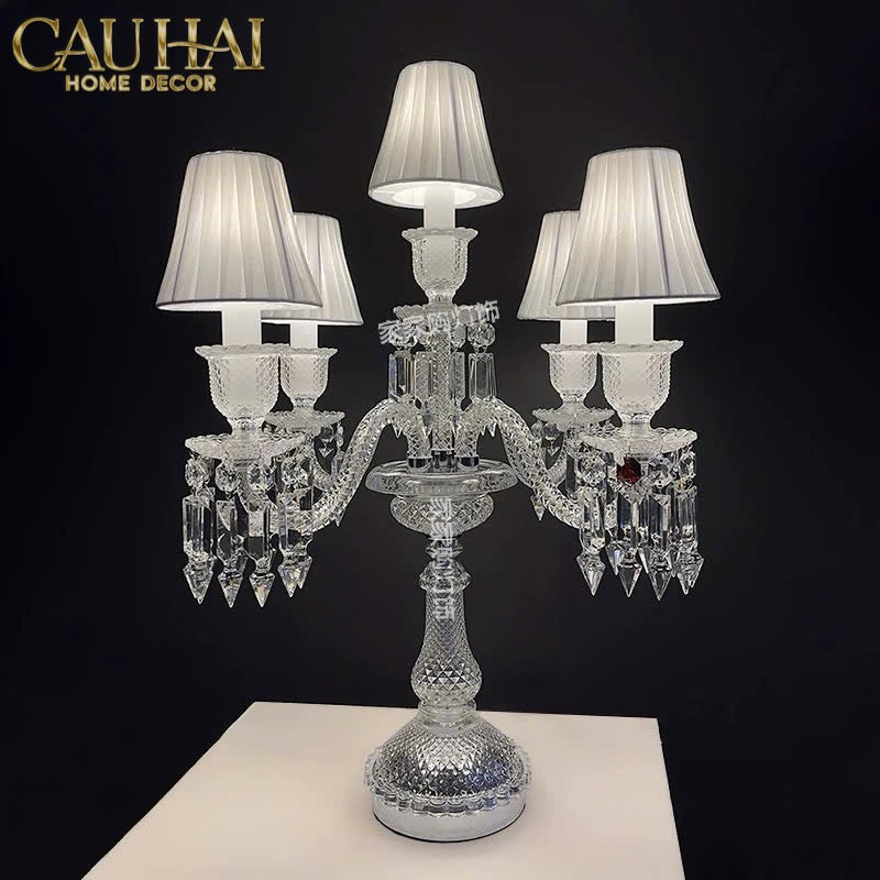 Home Couture - Đèn 5 Đỉnh Candelabre Couronne Zénith En Cristal Classique-CẬU HAI HOME DECOR