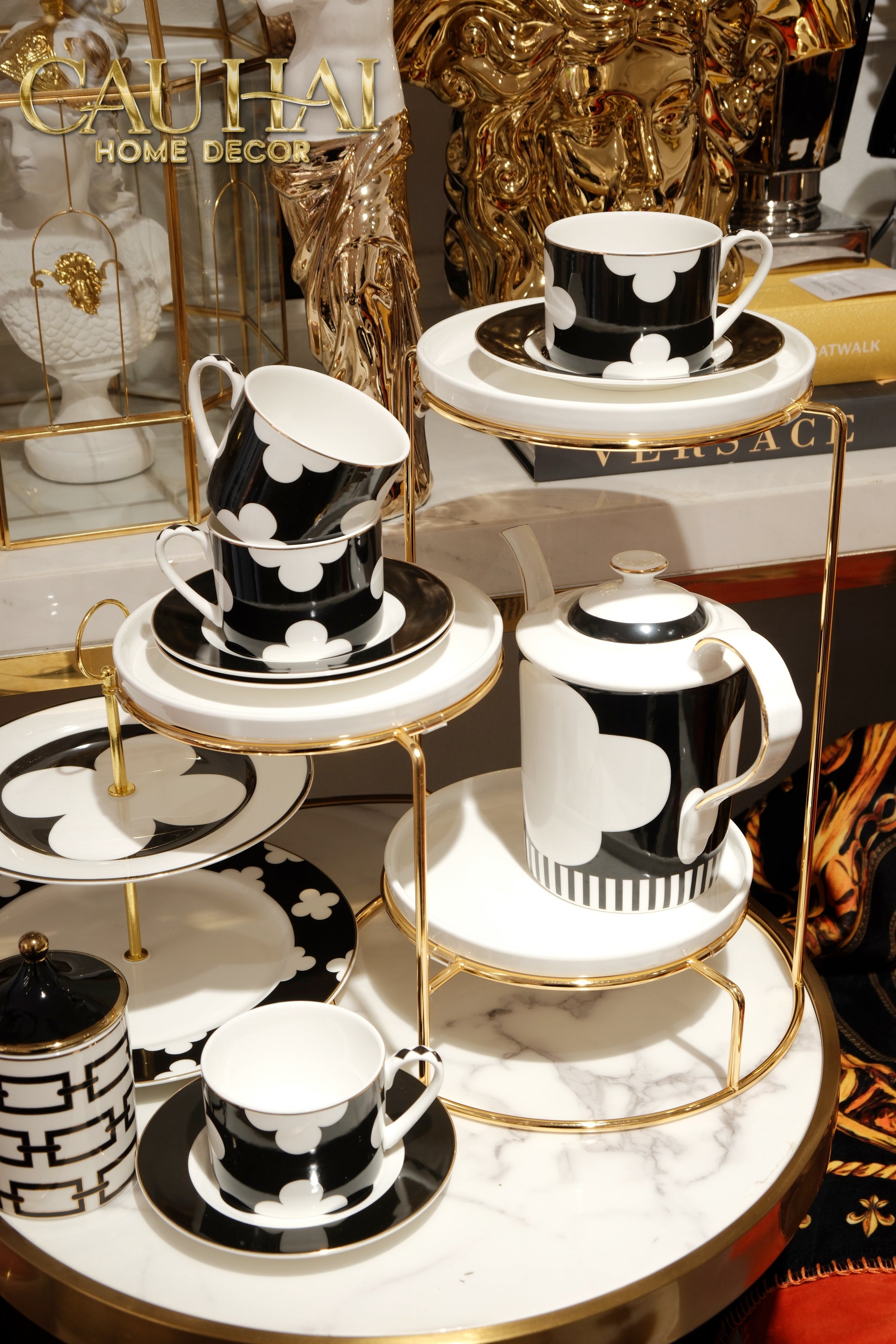 Đĩa Bánh 3 Tầng Élégance Three-Tier Dessert Stand