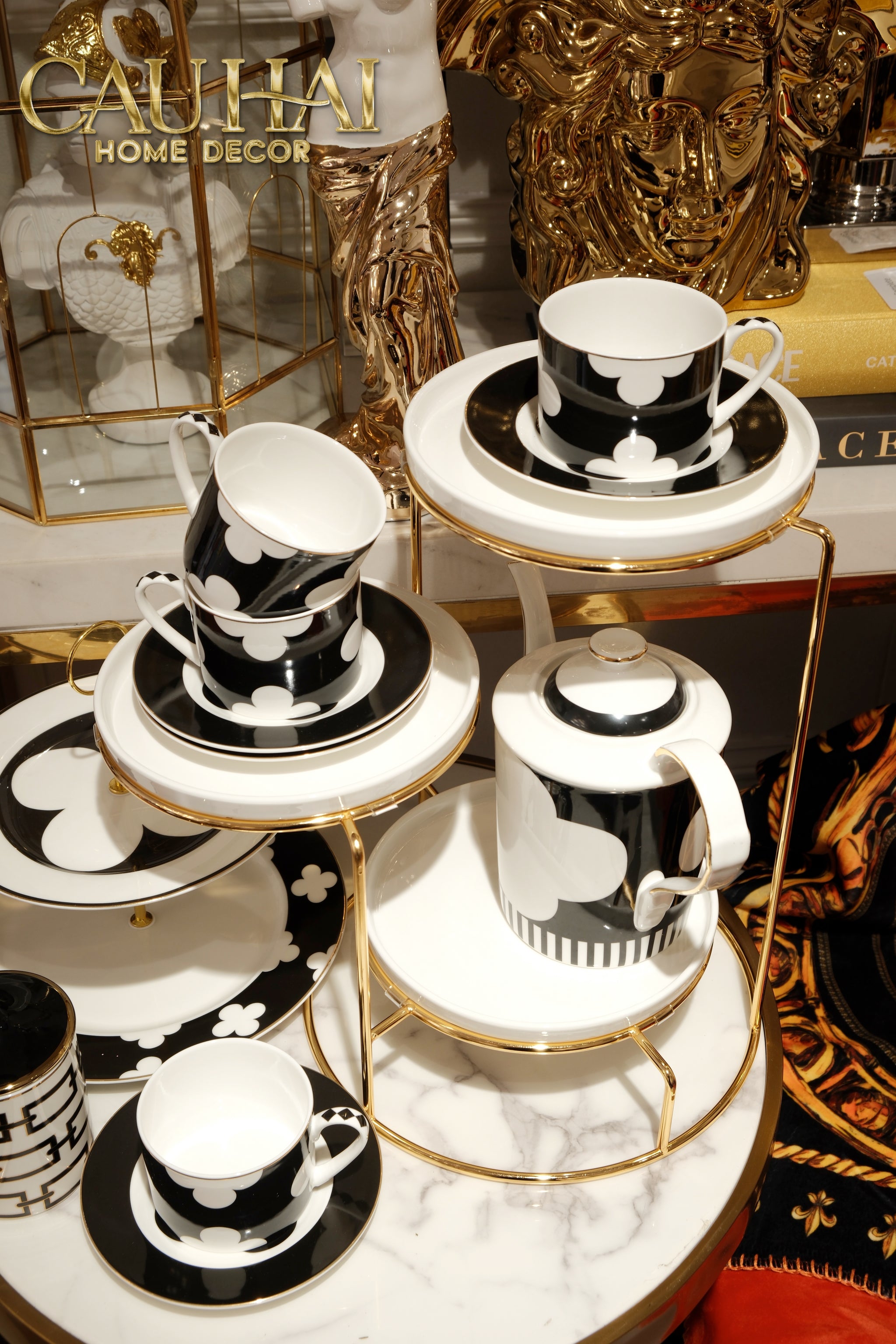 Đĩa Bánh 3 Tầng Élégance Three-Tier Dessert Stand