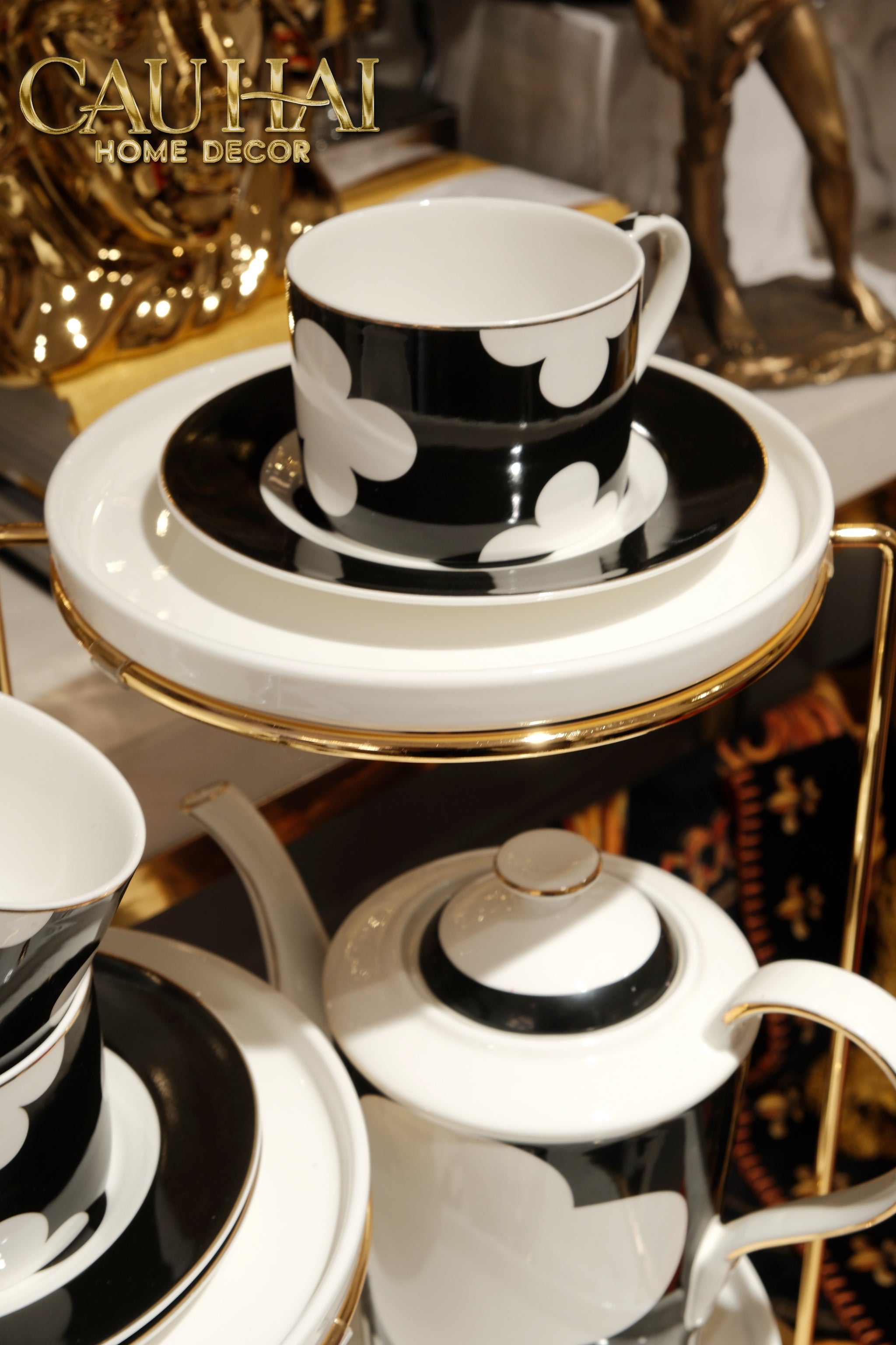 Đĩa Bánh 3 Tầng Élégance Three-Tier Dessert Stand