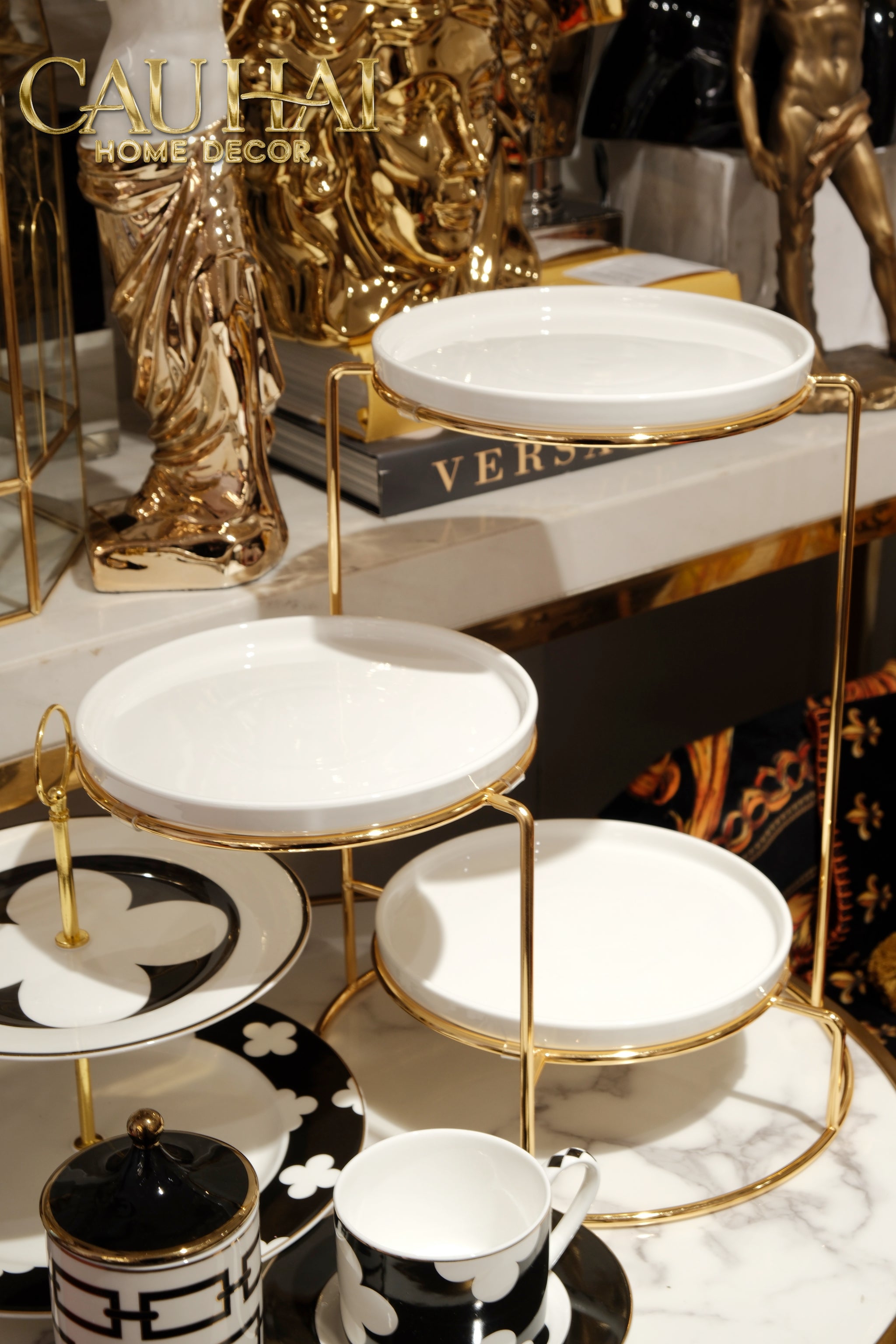Đĩa Bánh 3 Tầng Élégance Three-Tier Dessert Stand