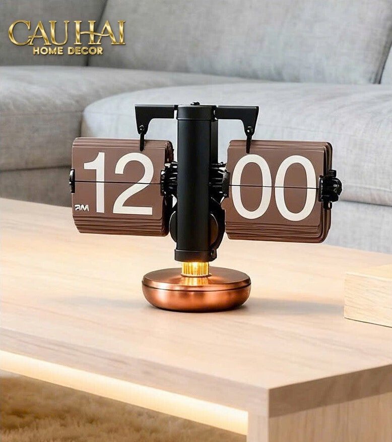 Đồng Hồ Lật & Đèn Ngủ Zénith Retro Clock & Lamp-CẬU HAI HOME DECOR