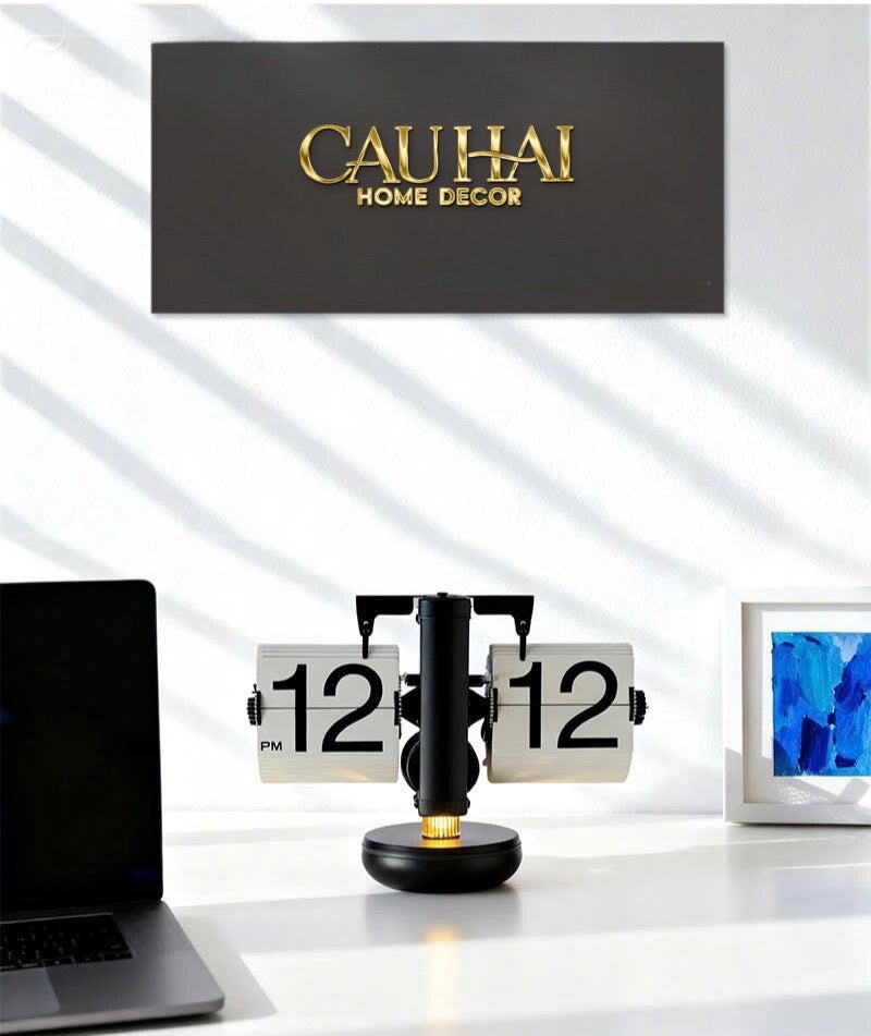 Đồng Hồ Lật & Đèn Ngủ Zénith Retro Clock & Lamp-CẬU HAI HOME DECOR