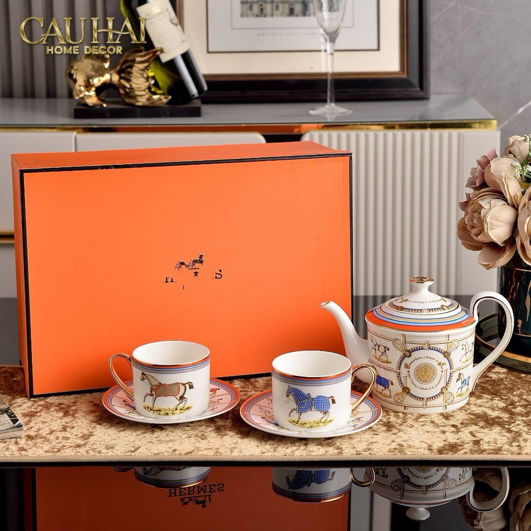 Home Couture - Set Bình Trà Her.M 9 Pcs-CẬU HAI HOME DECOR