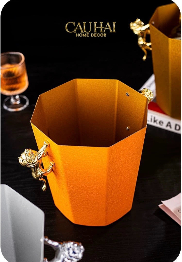 HOME COUTURE - XÔ ĐÁ CLEMENTINE GOLD LION ICE BUCKET-CẬU HAI HOME DECOR