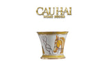 Maison Couture -  Set 2 Bình Hoa  Chiến Mã Hoàng Gia Équestre Cheval   Royal - Spéciale Porcelain Vase. H22 H26 xD15