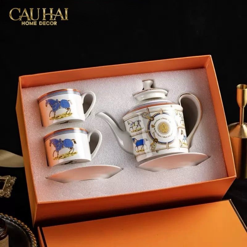 Home Couture - Set Bình Trà Her.M 9 Pcs-CẬU HAI HOME DECOR