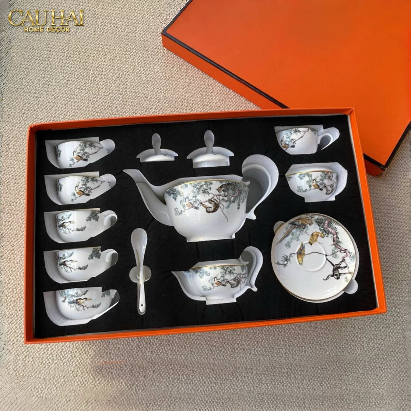 Gift Set Bình Trà Dynasty Jungle 15Pcs-CẬU HAI HOME DECOR