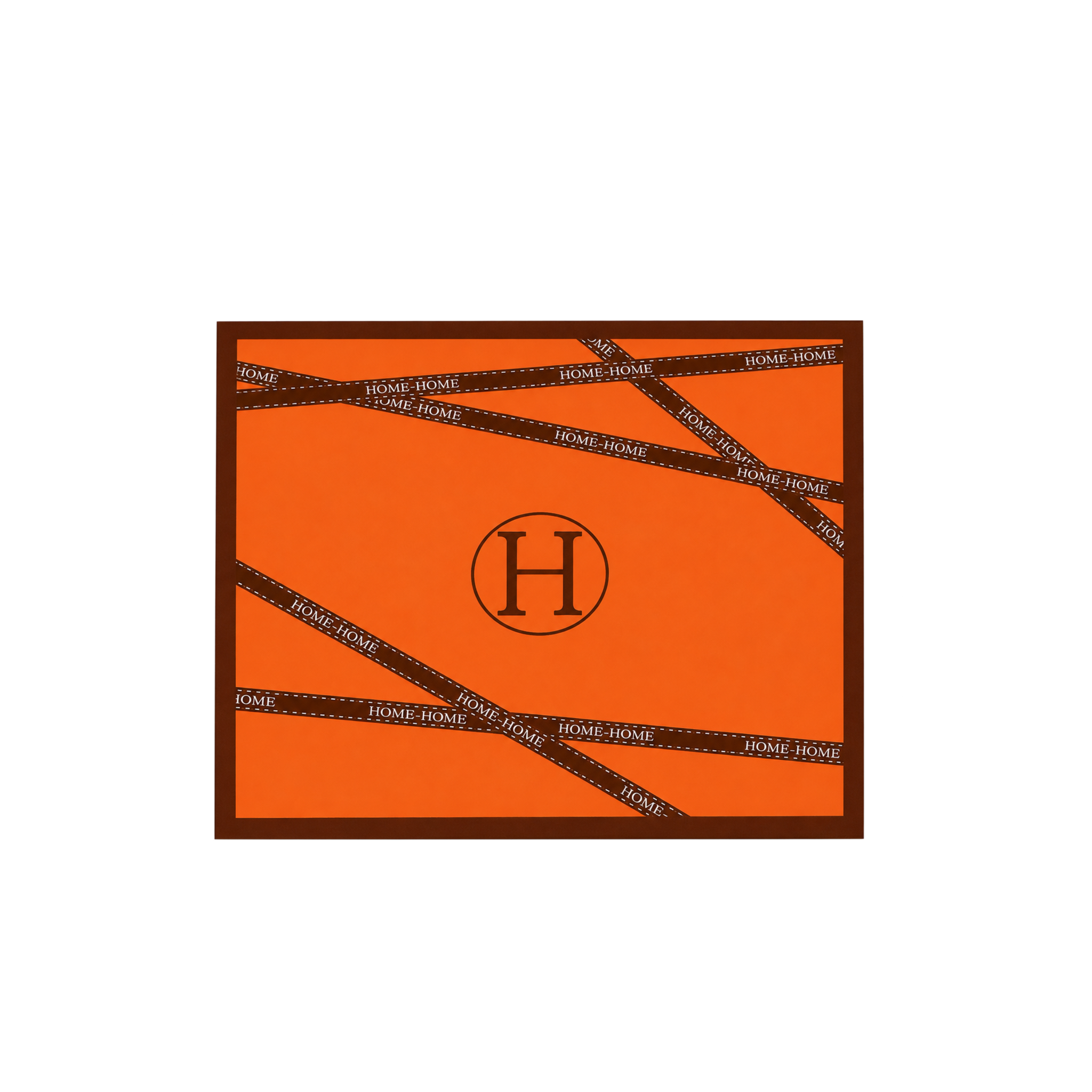 Thảm Da PU Équestre Ribbon Orange 100x120