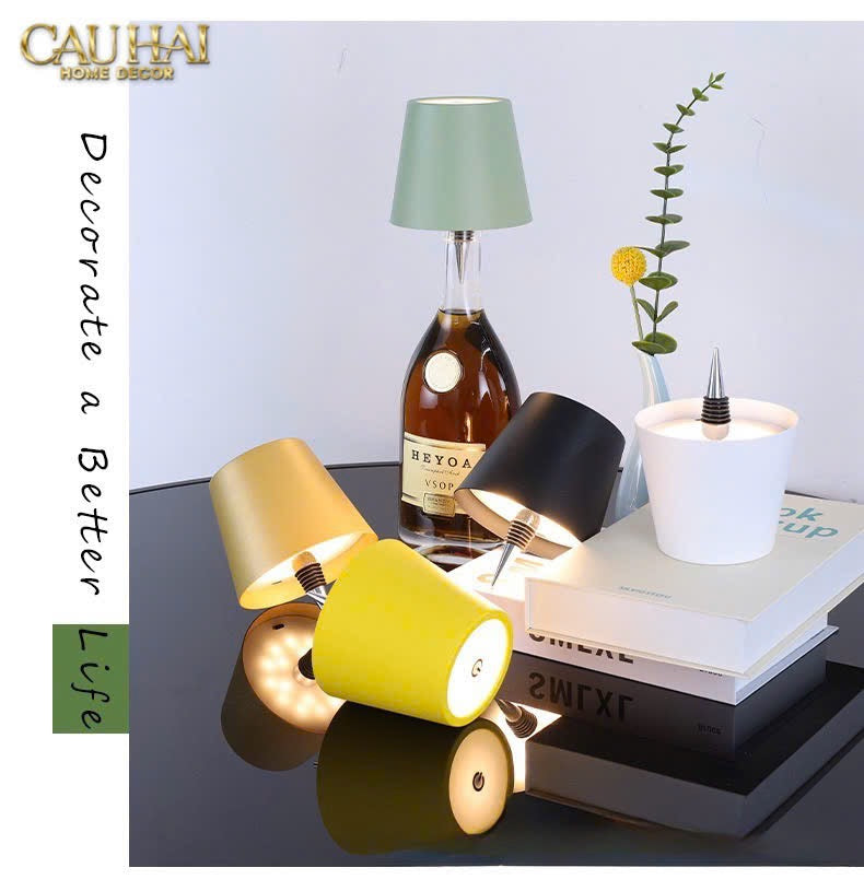 ĐÈN LED NÚT CHAI CLIP-ON LUMIÈRE BOTTLE LAMP - AQUA-GREEN-CẬU HAI HOME DECOR