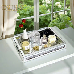 Haute Folie - Khay Gương Chữ Nhật Starlight Mirrored Tray 38x28x5-KHAY TRANG TRÍ-CẬU HAI HOME DECOR