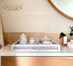 Haute Folie - Khay Gương Chữ Nhật Starlight Mirrored Tray 38x28x5-KHAY TRANG TRÍ-CẬU HAI HOME DECOR