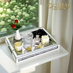 Haute Folie - Khay Gương Chữ Nhật Starlight Mirrored Tray 38x28x5-KHAY TRANG TRÍ-CẬU HAI HOME DECOR