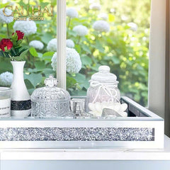 Haute Folie - Khay Gương Chữ Nhật Starlight Mirrored Tray 38x28x5-KHAY TRANG TRÍ-CẬU HAI HOME DECOR