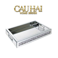 Haute Folie - Khay Gương Chữ Nhật Starlight Mirrored Tray 38x28x5-KHAY TRANG TRÍ-CẬU HAI HOME DECOR