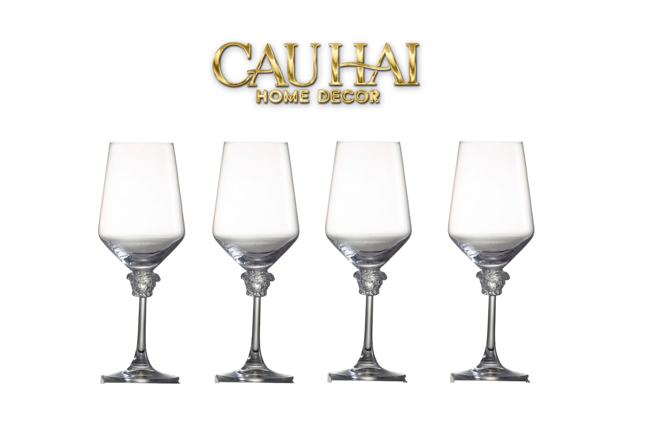 HOME COUTURE - SET 2 LY MEDUSA FIRMA LUSSO 476ML VINO ROSSO GLASSES FULL BOX-CẬU HAI HOME DECOR