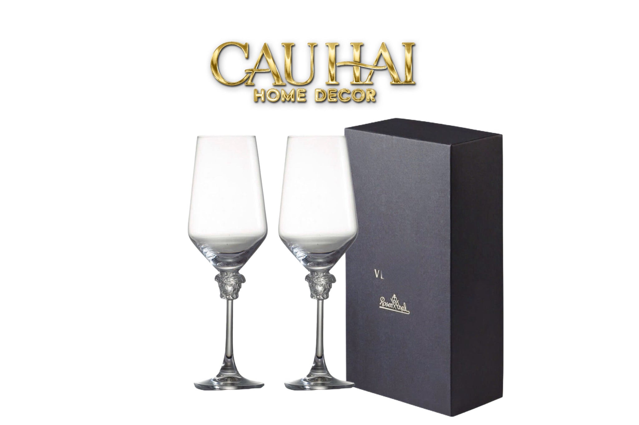 HOME COUTURE - SET 2 LY MEDUSA FIRMA LUSSO 476ML VINO ROSSO GLASSES FULL BOX-CẬU HAI HOME DECOR