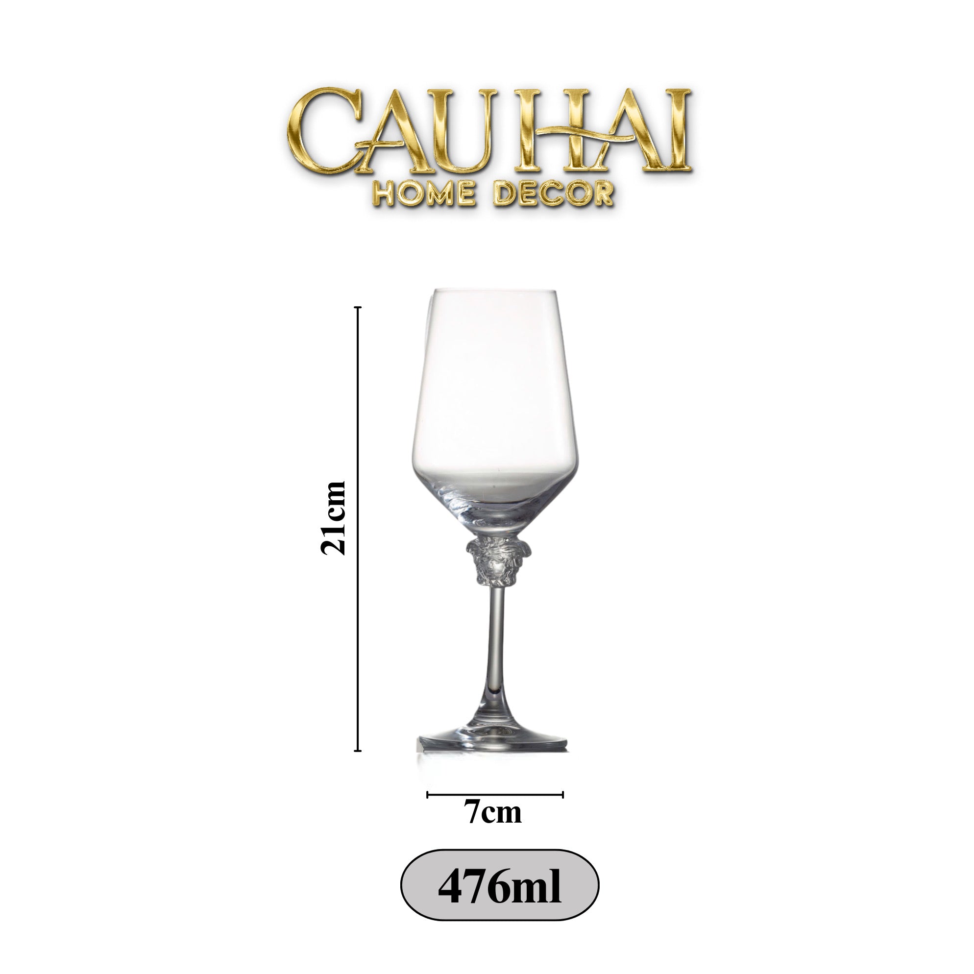 HOME COUTURE - SET 2 LY MEDUSA FIRMA LUSSO 476ML VINO ROSSO GLASSES FULL BOX-CẬU HAI HOME DECOR