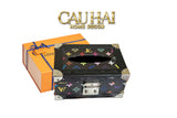 HOME COUTURE - HỘP KHĂN GIẤY  LOUIS TRUNK MULTICOLORE   - NOIRE FULL BOX