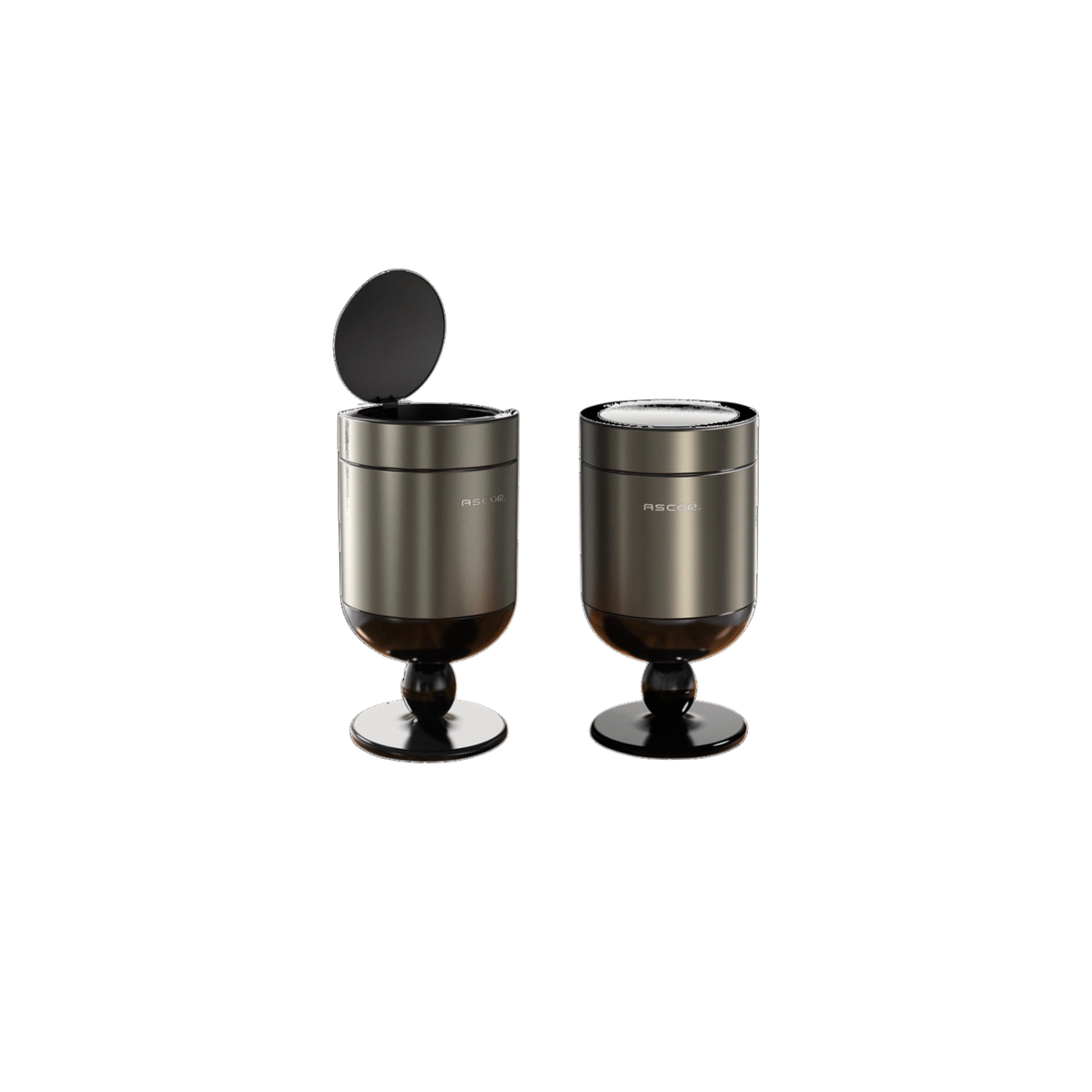 Titanium Goblet Stainless Steel Modernist Trash Cans 20L 25x54