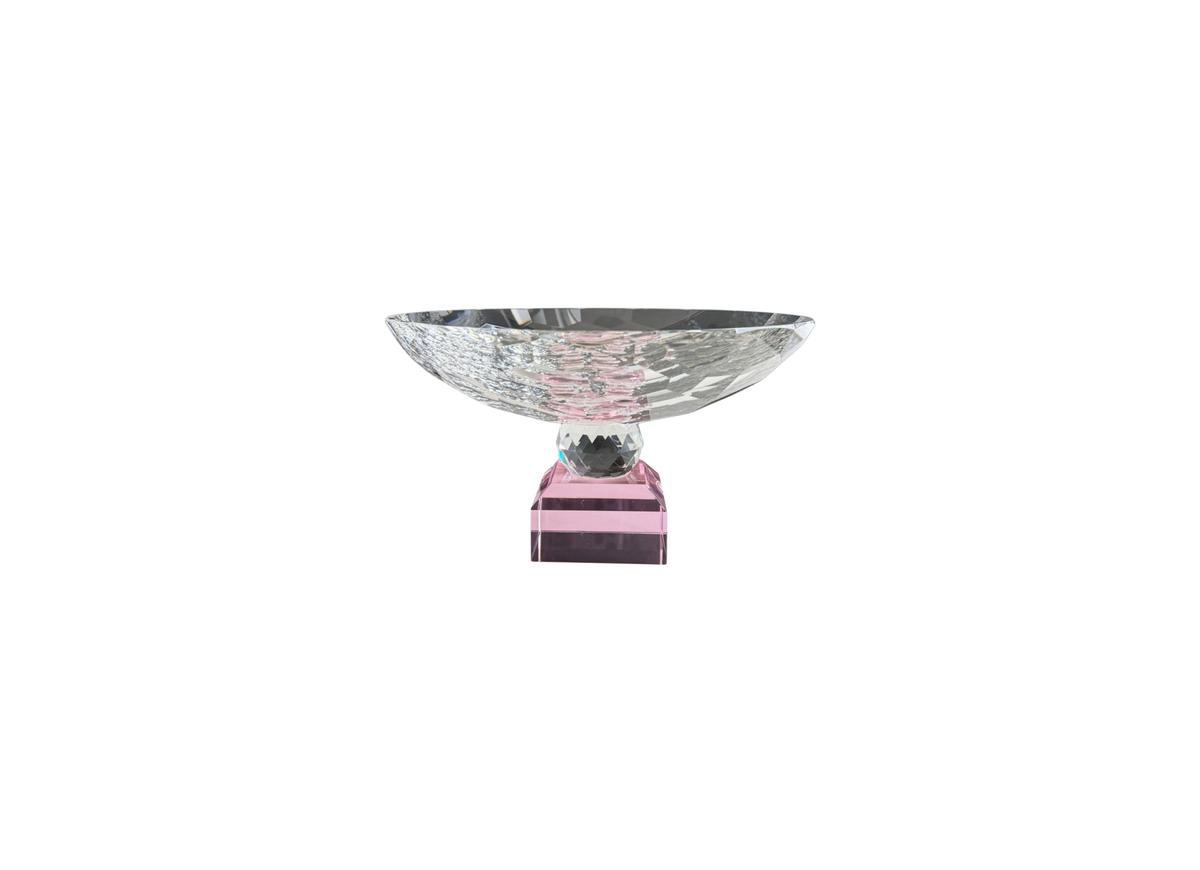Maison Cristalleries Couture - Eclat Candy Pink Centerpieces Fruit Plates 9x28x15