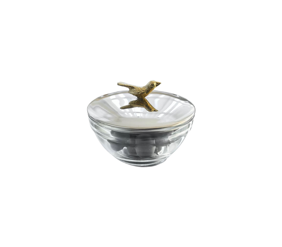 Đồng Brasson Bird Aviary Pakshi Royale Jar Indira Atélier 10.5 x 10.5-Lọ kẹo Canister Bonbonnière-CẬU HAI HOME DECOR-CẬU HAI HOME DECOR