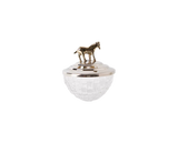 Elysian Couture - Brass Brason Stallion Ashva Royale Candy Jar Indira Atelier 11.4x12.7