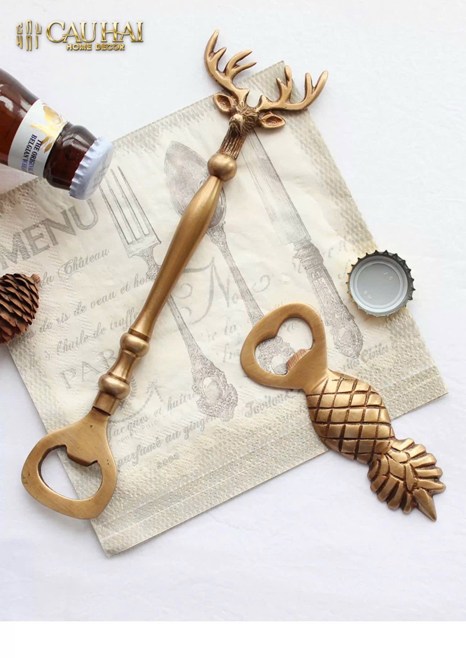 BRASSON ALLEY BOTTLE OPENER - DỤNG CỤ KHUI NẮP FW25-CẬU HAI HOME DECOR