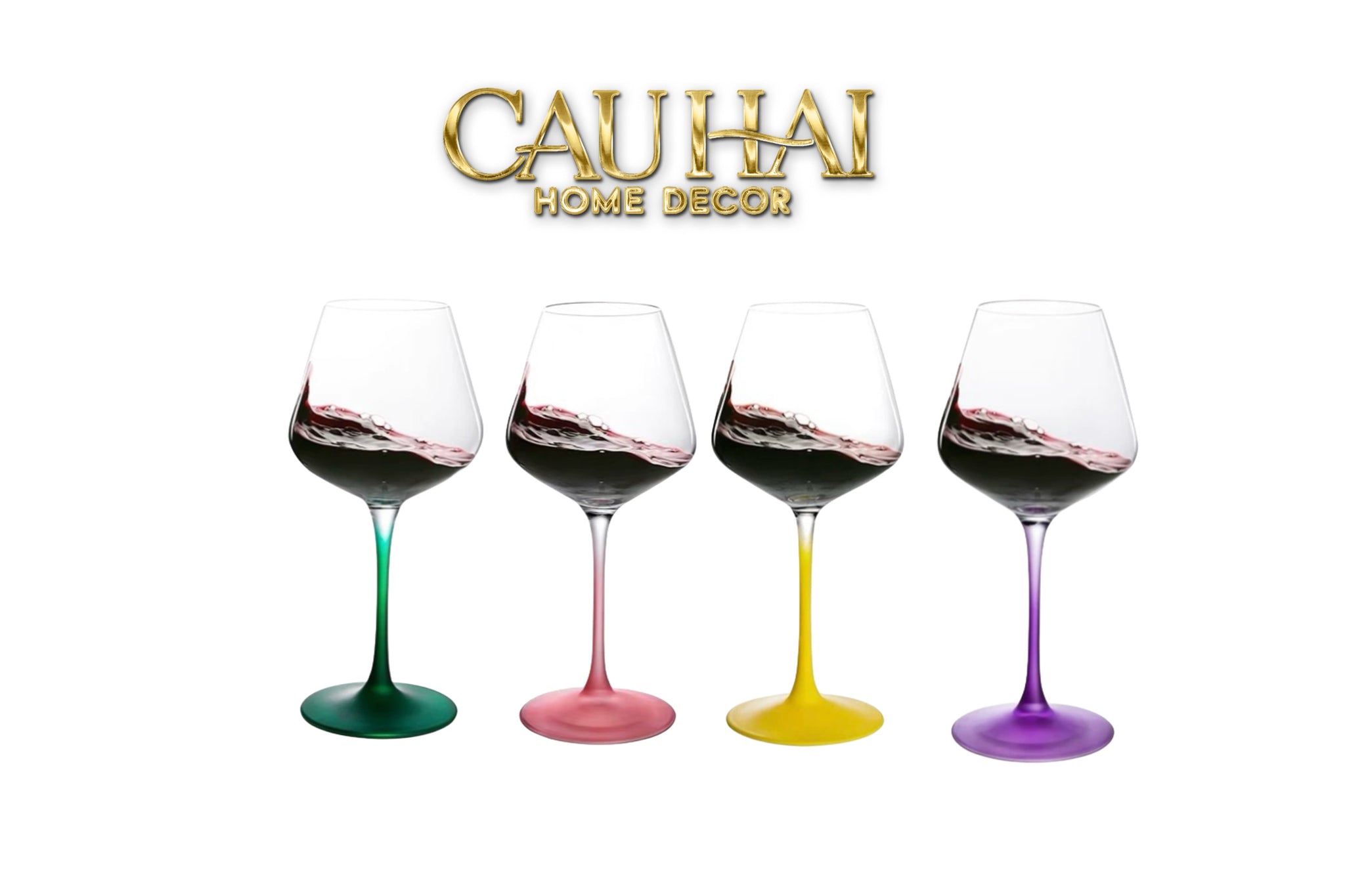 Set 2 Ly Vang  Thuỷ Tinh Pop Spectrum Chromatic Stemware Collection 2x500ml